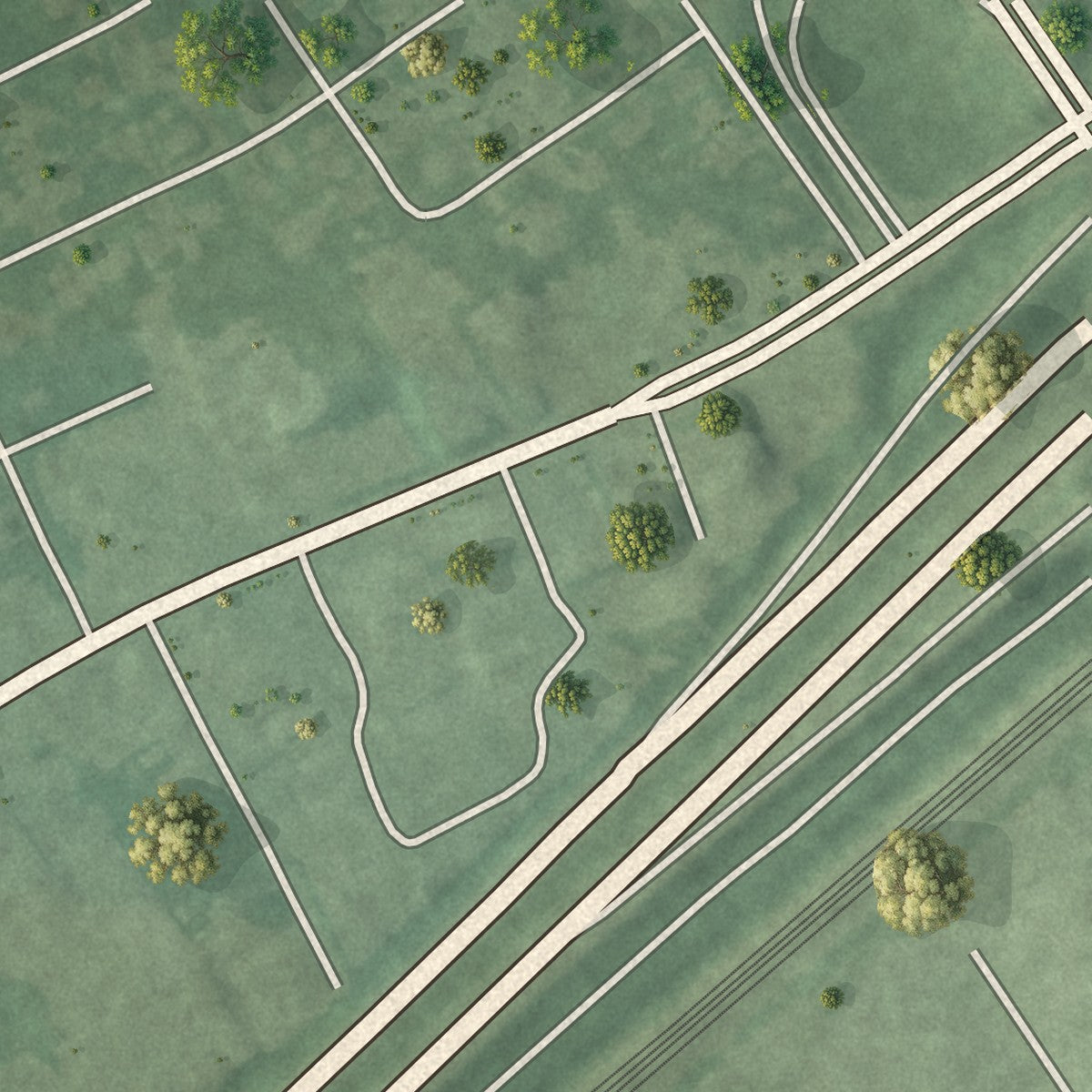 Close-up of the map of Cornwells Heights, Pennsylvania print showing street and building detail