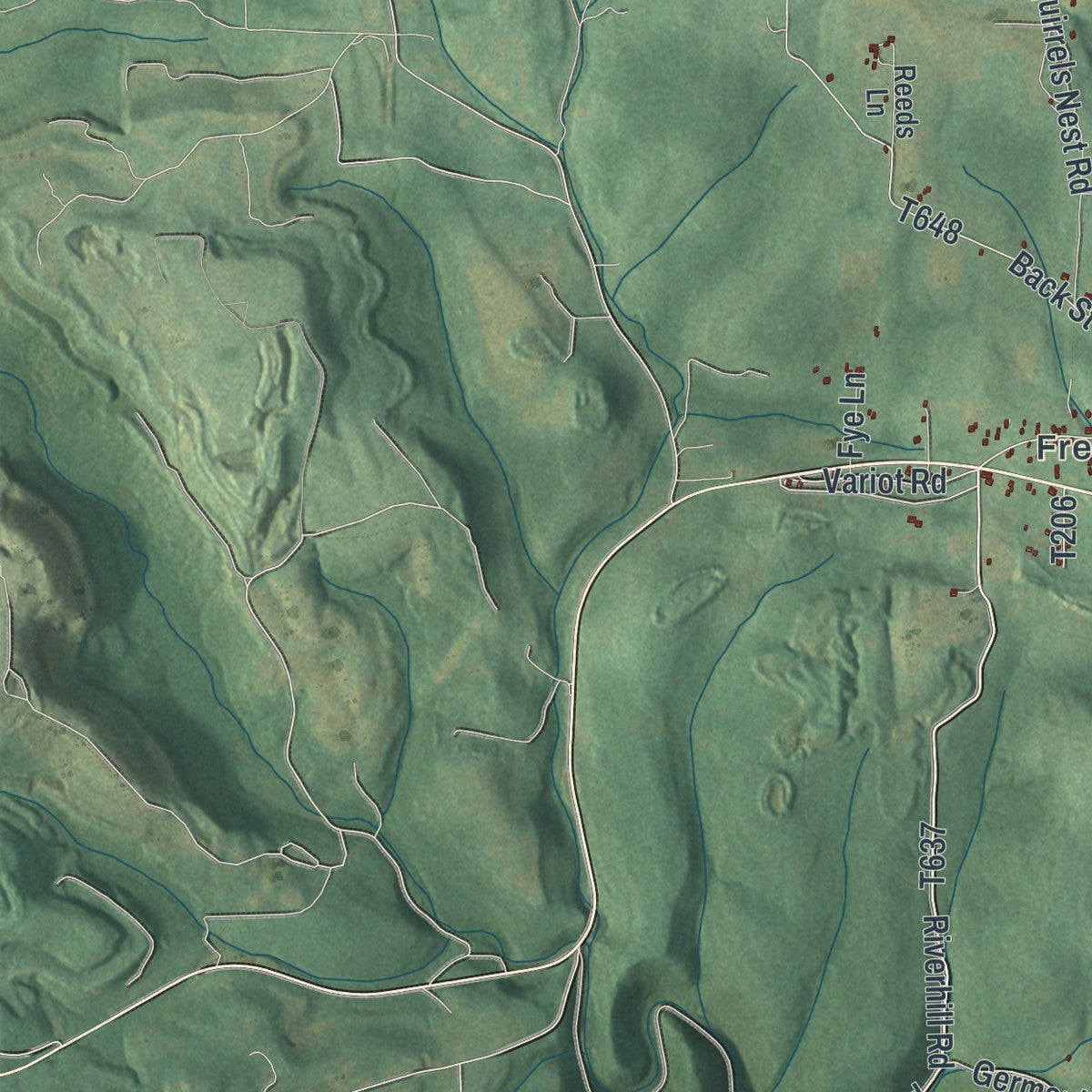 Second close-up of the map of Covington, Clearfield County, Pennsylvania print showing more streets and buildings
