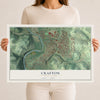 Map of Crafton, Pennsylvania, 12 x 18 inch unframed archival matte print