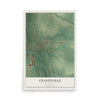 Map of Cranesville, Pennsylvania, 12 x 18 inch unframed archival matte print