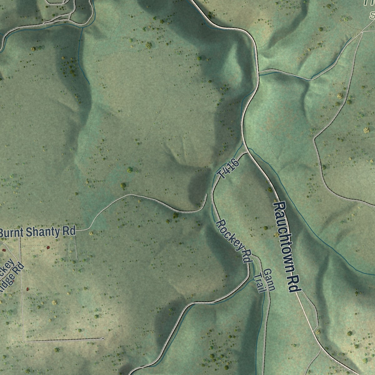 Second close-up of the map of Crawford, Pennsylvania print showing more streets and buildings