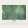 Crown, Pennsylvania map print, the full design