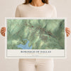 Map of the Borough of Dallas, Luzerne County, Pennsylvania, 12 x 18 inch unframed archival matte print
