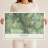 Map of Dalton, Pennsylvania, 12 x 18 inch unframed archival matte print