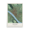 Map of Danville, Pennsylvania, 12 x 18 inch unframed archival matte print