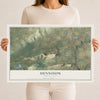 Map of Dennison, Pennsylvania, 12 x 18 inch unframed archival matte print