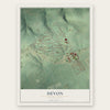 Devon, Pennsylvania map print, the full design