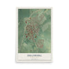 Map of Dillsburg, Pennsylvania, 12 x 18 inch unframed archival matte print