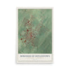 Map of the Borough of Doylestown, Bucks County, Pennsylvania, 12 x 18 inch unframed archival matte print