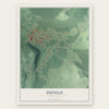 Dunlo, Pennsylvania map print, the full design