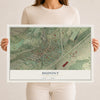 Map of Dupont, Pennsylvania, 12 x 18 inch unframed archival matte print