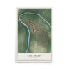 Map of East Berlin, Pennsylvania, 12 x 18 inch unframed archival matte print
