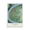 Map of East Brady, Pennsylvania, 12 x 18 inch unframed archival matte print