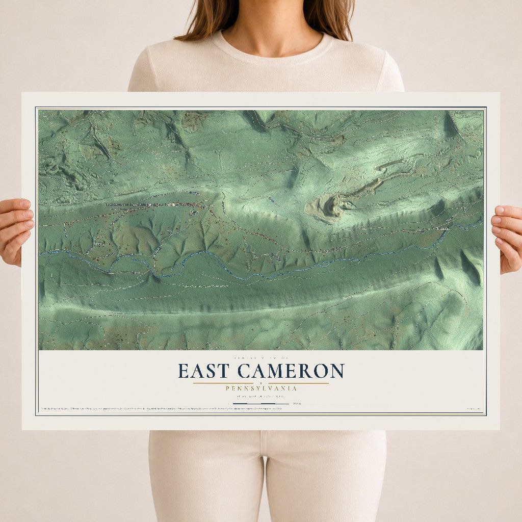 Map of East Cameron, Pennsylvania, 18 x 24 inch unframed archival matte print
