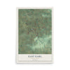 Map of East Earl, Pennsylvania, 12 x 18 inch unframed archival matte print