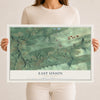 Map of East Union, Pennsylvania, 12 x 18 inch unframed archival matte print