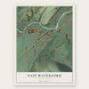 East Waterford, Pennsylvania map print, the full design