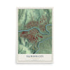 Map of Ellwood City, Pennsylvania, 12 x 18 inch unframed archival matte print