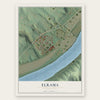 Elrama, Pennsylvania map print, the full design