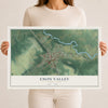 Map of Enon Valley, Pennsylvania, 12 x 18 inch unframed archival matte print