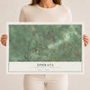 Map of Ephrata, Lancaster County, Pennsylvania, 12 x 18 inch unframed archival matte print