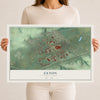 Map of Exton, Pennsylvania, 12 x 18 inch unframed archival matte print