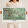 Map of Farrell, Pennsylvania, 12 x 18 inch unframed archival matte print