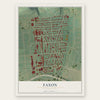 Faxon, Pennsylvania map print, the full design