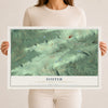 Map of Foster, Schuylkill County, Pennsylvania, 12 x 18 inch unframed archival matte print