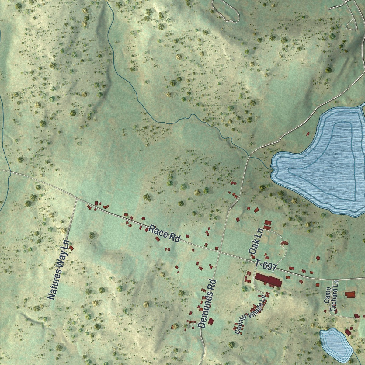 Close-up of the map of Franklin, Luzerne County, Pennsylvania print showing street and building detail