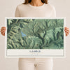 Map of Gamble, Pennsylvania, 12 x 18 inch unframed archival matte print