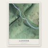Ganister, Pennsylvania map print, the full design