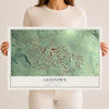 Map of Geistown, Pennsylvania, 12 x 18 inch unframed archival matte print