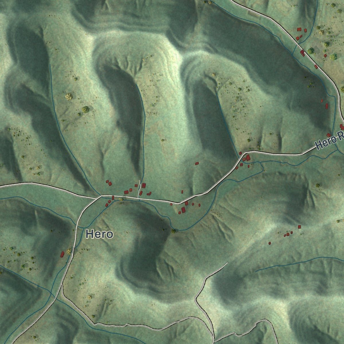 Close-up of the map of Gilmore, Pennsylvania print showing street and building detail