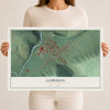 Map of Gordon, Pennsylvania, 12 x 18 inch unframed archival matte print