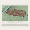 Graduate Hospital, Pennsylvania map print, the full design