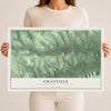 Map of Granville, Bradford County, Pennsylvania, 12 x 18 inch unframed archival matte print