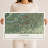 Map of Hanover, Luzerne County, Pennsylvania, 12 x 18 inch unframed archival matte print