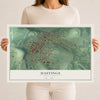 Map of Hastings, Pennsylvania, 12 x 18 inch unframed archival matte print