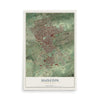 Map of Hazleton, Pennsylvania, 12 x 18 inch unframed archival matte print