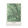 Map of Hemlock, Pennsylvania, 12 x 18 inch unframed archival matte print