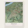 Hilldale, Pennsylvania map print, the full design