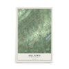 Map of Hilltown, Pennsylvania, 12 x 18 inch unframed archival matte print
