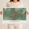 Map of Hollidaysburg, Pennsylvania, 12 x 18 inch unframed archival matte print