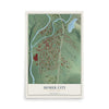 Map of Homer City, Pennsylvania, 12 x 18 inch unframed archival matte print