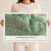 Map of Homewood North, Pennsylvania, 12 x 18 inch unframed archival matte print