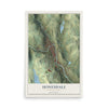 Map of Honesdale, Pennsylvania, 12 x 18 inch unframed archival matte print