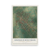 Map of the Borough of Honey Brook, Chester County, Pennsylvania, 12 x 18 inch unframed archival matte print
