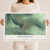 Map of Hooversville, Pennsylvania, 12 x 18 inch unframed archival matte print
