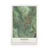 Map of Houston, Pennsylvania, 12 x 18 inch unframed archival matte print